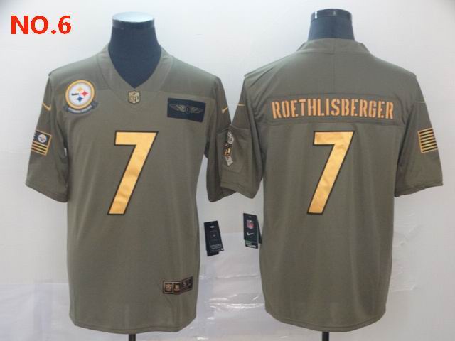 Men's Pittsburgh Steelers #7 Ben Roethlisberger Jersey NO.6;